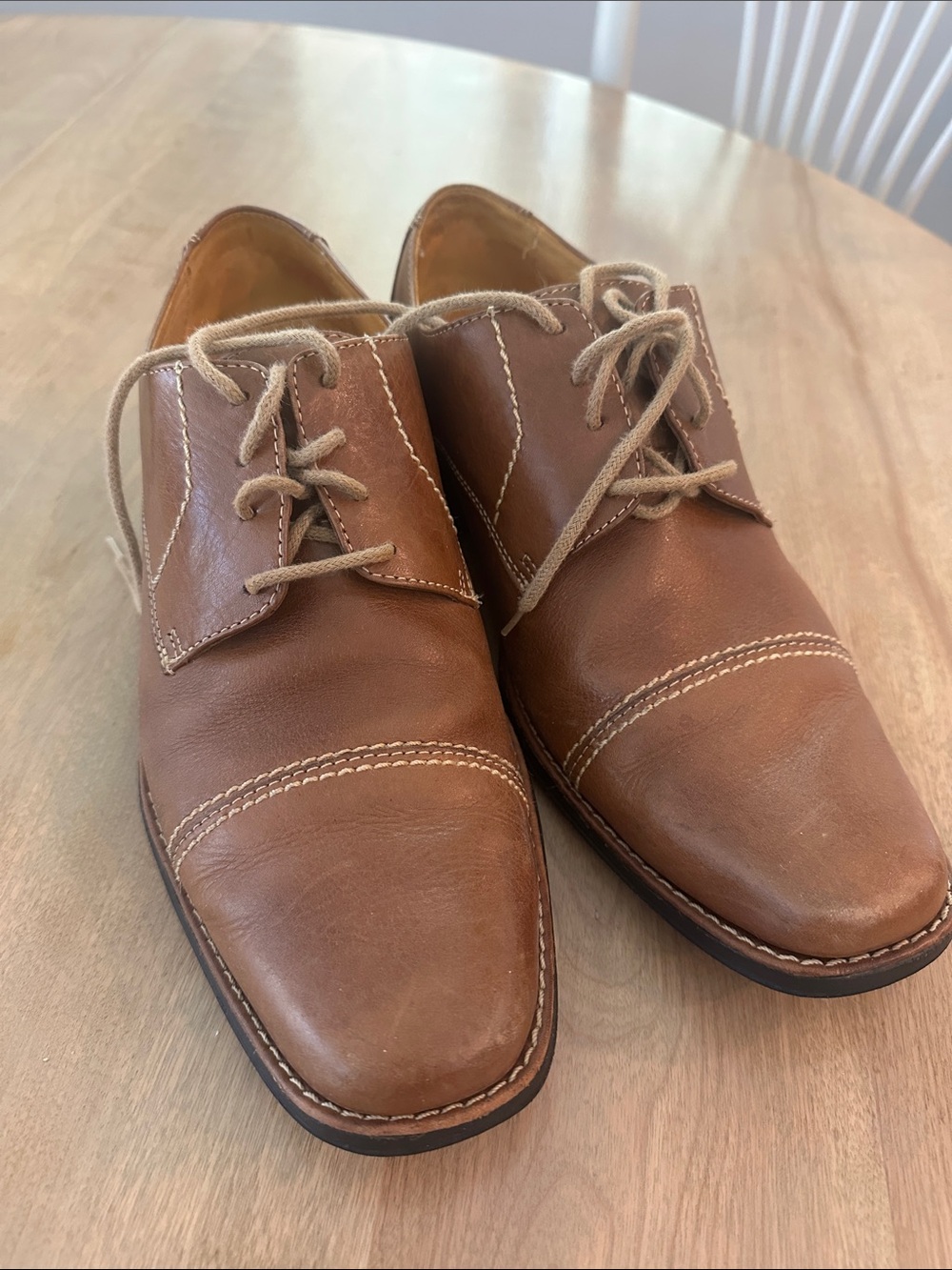 Classic Sandro Moscoloni Men's Brown Leather Derby Shoes
